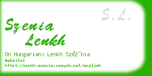 szenia lenkh business card